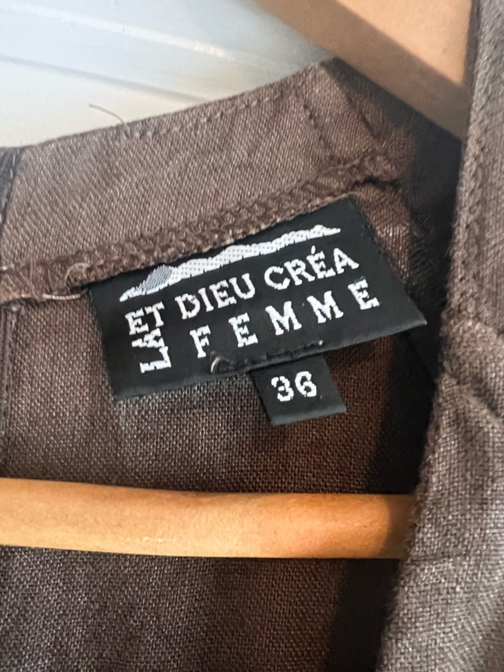 La Et Dieu Crea Femme vintage linen sleeveless midi dress excellent condition - Picture 12 of 13